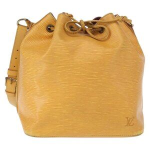 Authentic LOUIS VUITTON Epi Petit Noe Shoulder Bag Yellow M44109 LV
